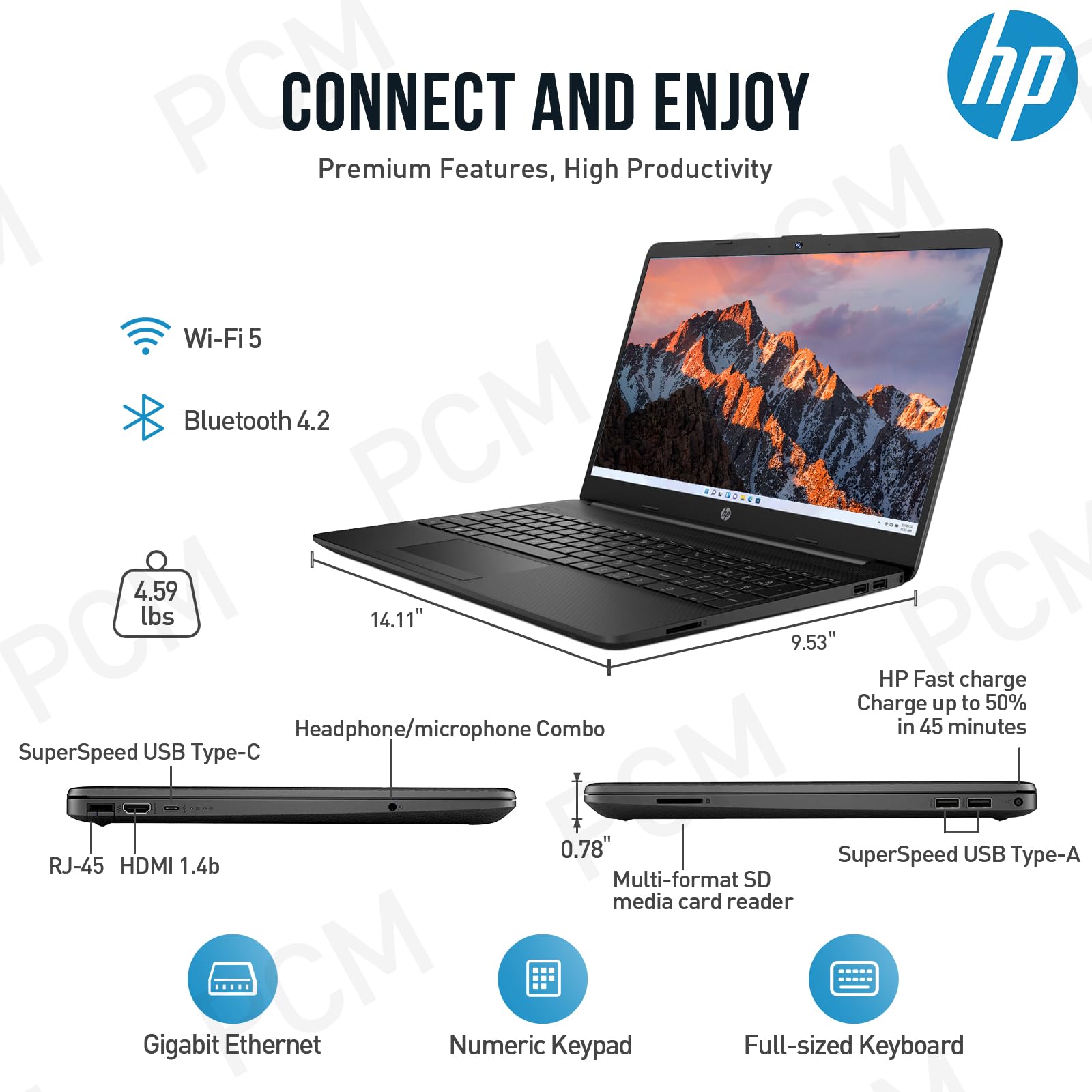 Foto 4 | El Portátil Hp Más Nuevo De 15.6 Pulgadas Intel Pentium Silver 16 Gb Ram 512 Gb Ssd - Venta Internacional.