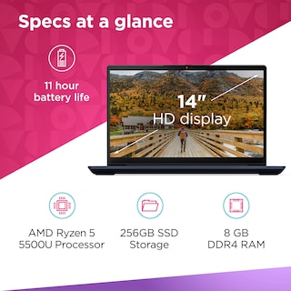 Foto 6 | Ordenador Portátil Lenovo Ideapad 3 14.0 Pulgadas Fhd Ryzen 5 5500u 8 Gb 256 Gb Ssd - Venta Internacional.