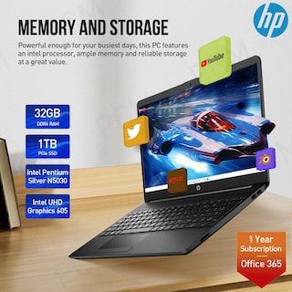 Foto 2 | Ordenador Portátil Hp Intel Pentium Silver N5030 De 15 6 Pulgadas 32 Gb De Ram 1 Tb Ssd - Venta Internacional.