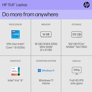 Foto 3 | Ordenador Portátil Hp De 15 6 Pulgadas Fhd Intel Core I5 16 Gb De Ram 512 Gb Ssd Win11 - Venta Internacional.