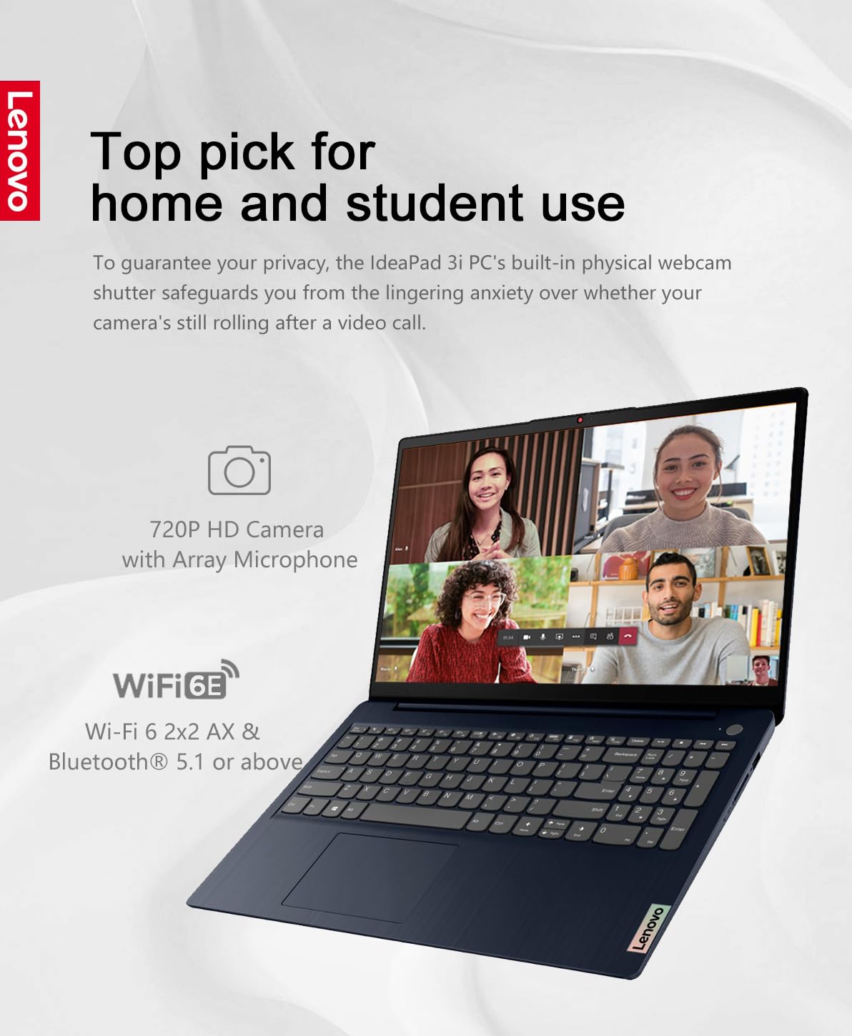 Foto 7 pulgar | Laptop Lenovo Ideapad 3i 15.6 Pulgadas 16 GB 512 GB SSD Negro - Venta Internacional