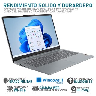 Foto 3 | Laptop Lenovo Ideapad Amd Ryzen 5 7520u 8gb Ram 256gb Ssd 15.6'' Windows 11 Home Teclado En Ingles