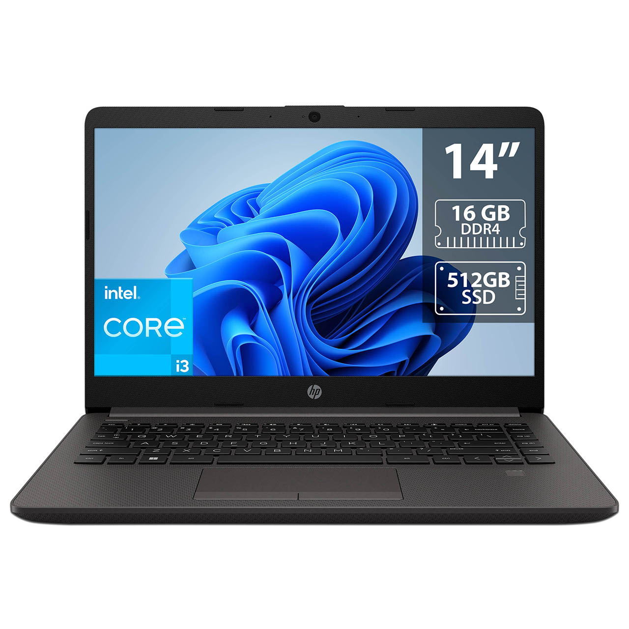 Laptop Hp 240r G9: Intel Core I3 1315u  Ram 16gb Ddr4  Ssd 512gb  Pantalla 14''  Windows 11 Home