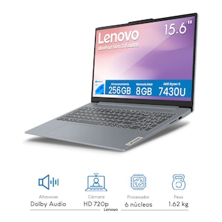 Foto 2 | Combo Laptop Lenovo Slim 3 15abr8 Ryzen 5 8gb 512gb Ssd 15.6'' Fhd Touch + Regulador De Voltaje