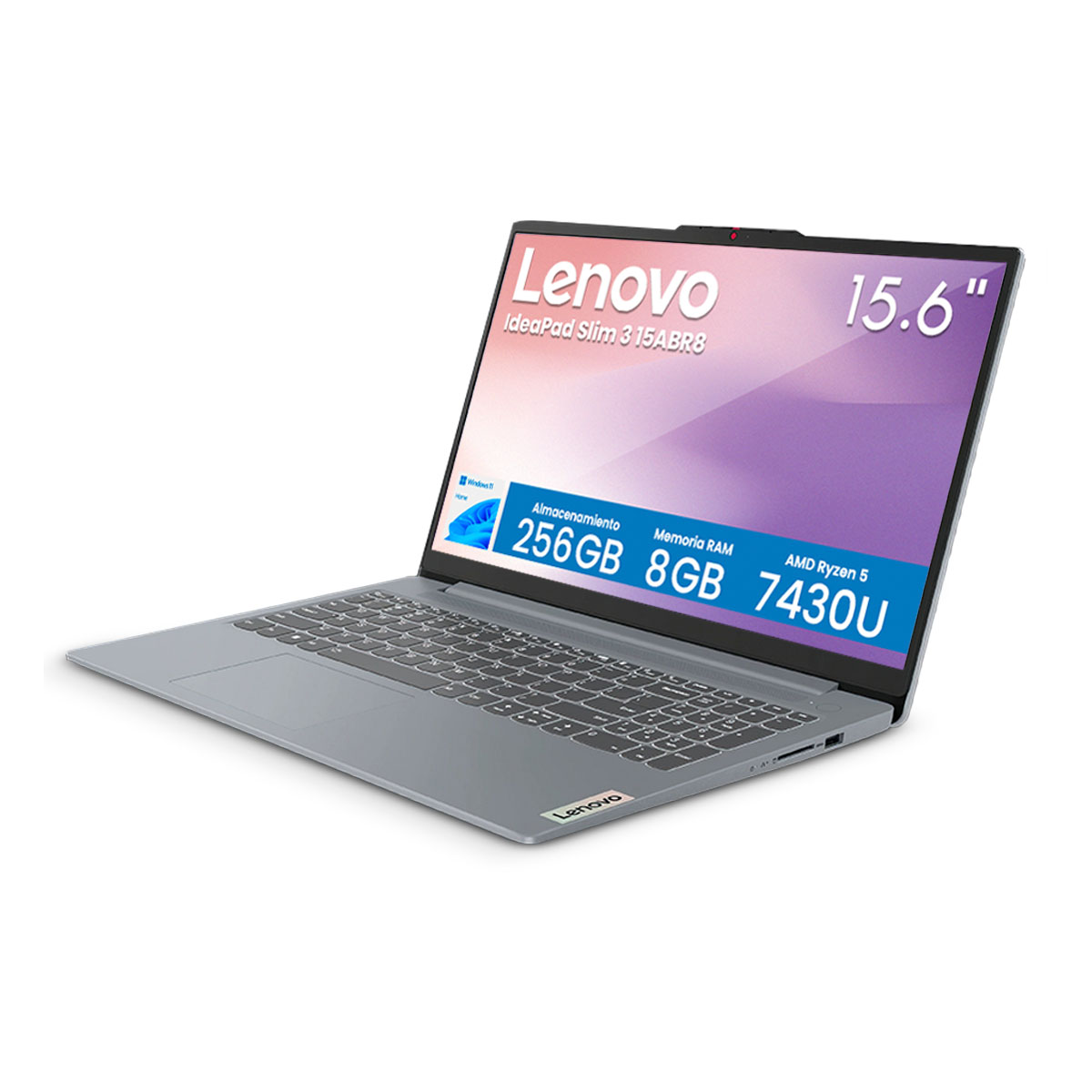 Foto 5 pulgar | Combo Laptop Lenovo Slim 3 15abr8 Ryzen 5 8gb 512gb Ssd 15.6'' Fhd Touch + Regulador De Voltaje