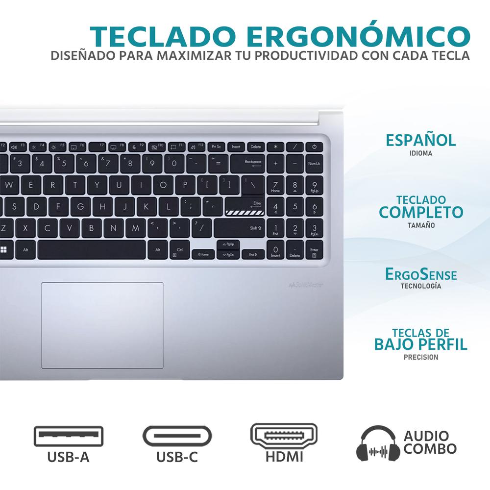 Foto 5 pulgar | Laptop Asus Vivobook 15 Intel Core I7 13620h 16gb Ram 512gb Ssd Windows 11 Home Teclado En Español