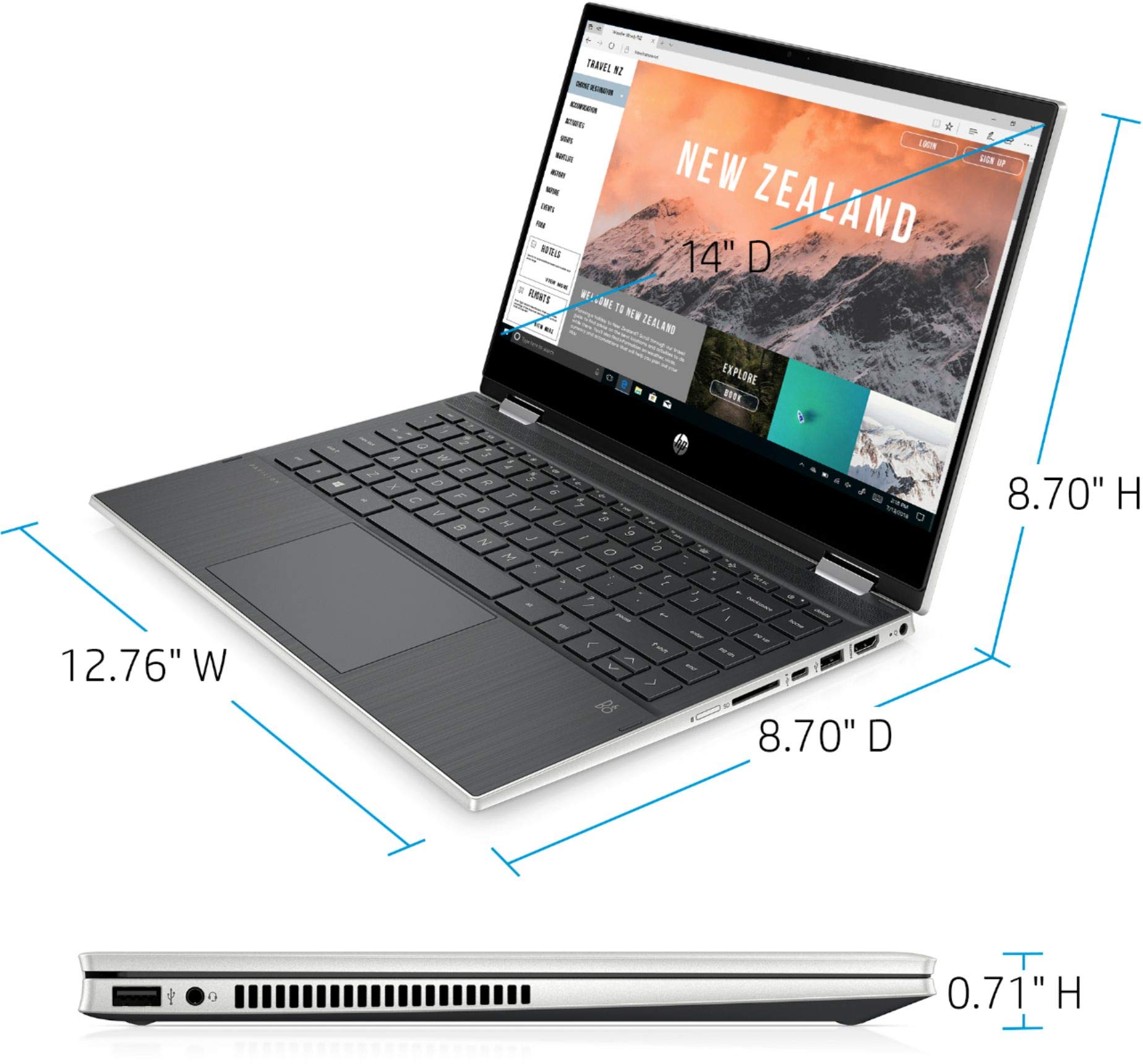 Foto 6 | Ordenador Portátil Hp Pavilion X360 2 En 1  14 Pulgadas  I3-1005g1  8 Gb  128 Gb  Ssd - Venta Internacional.