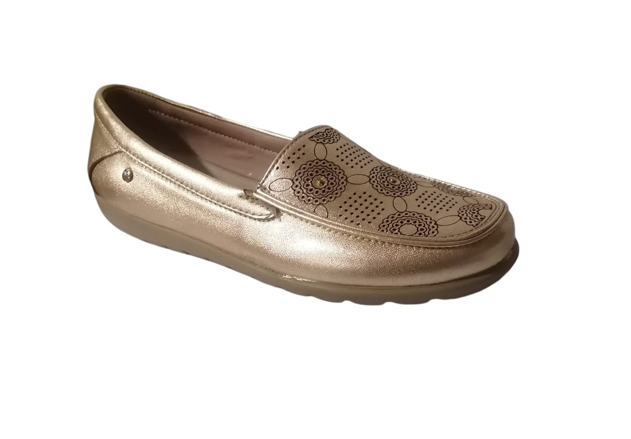 Zapatos Confort Jarking color Dorado para Mujer