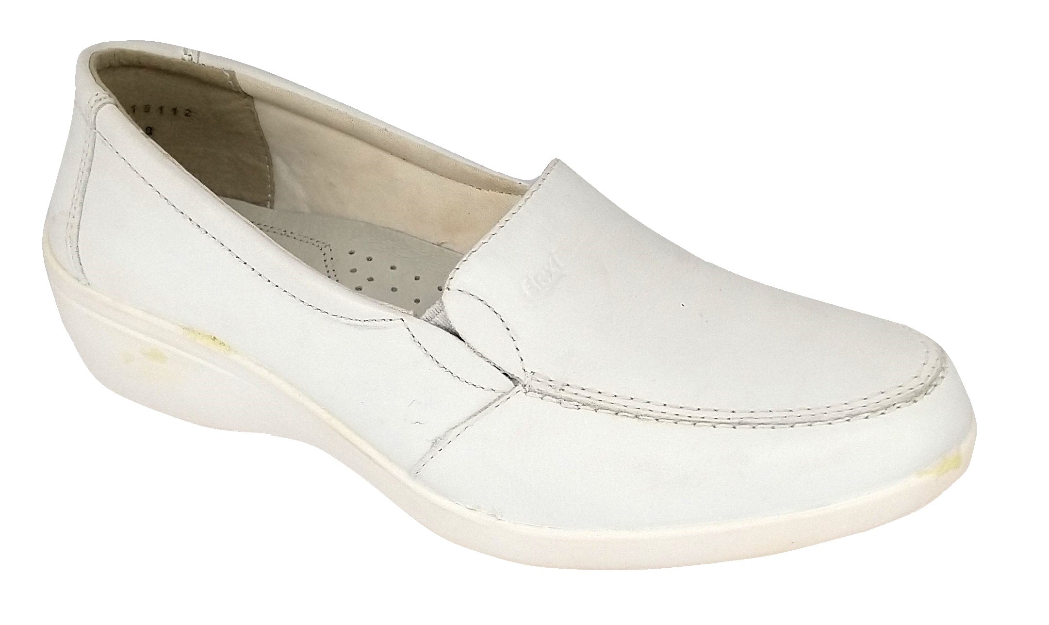 Foto 1 | Mocasines Confort Flexi Blancos para Mujer