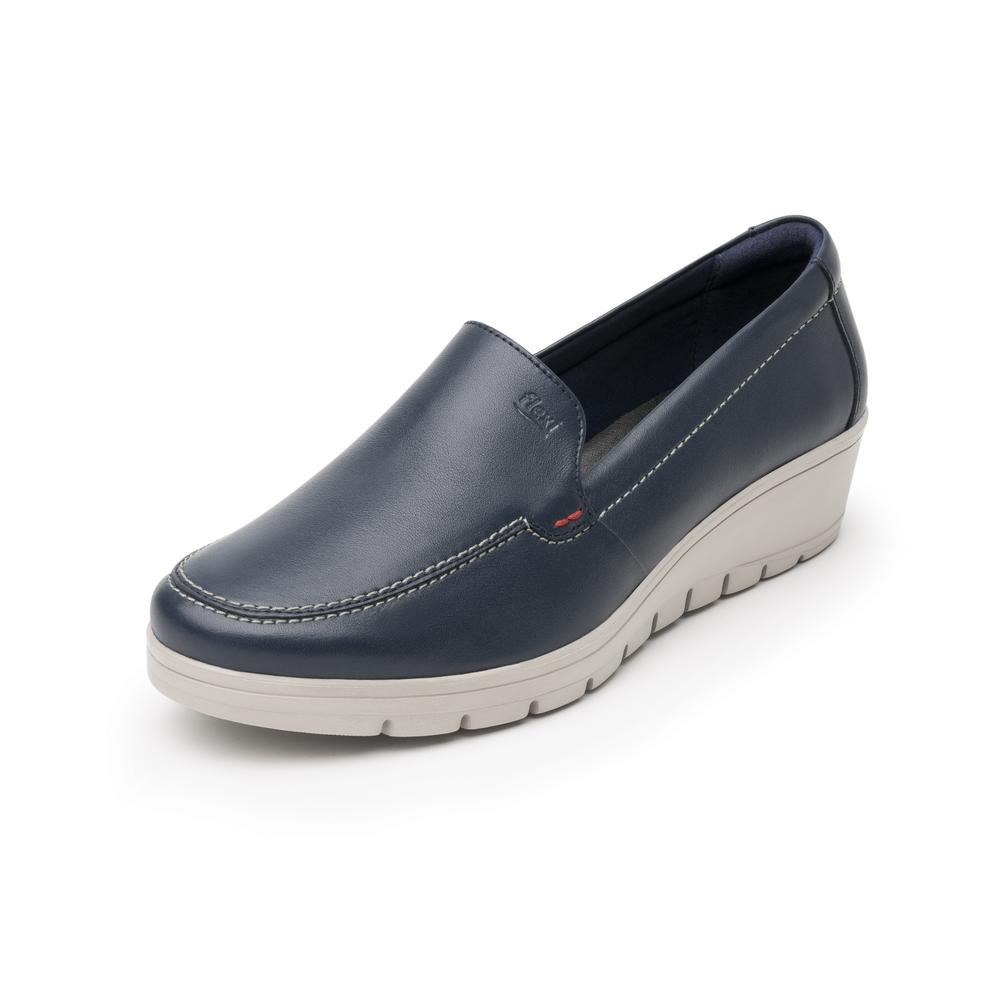 Foto 3 pulgar | Zapato Flexi con Plataforma Casual Estilo 104806 color Azul para Mujer