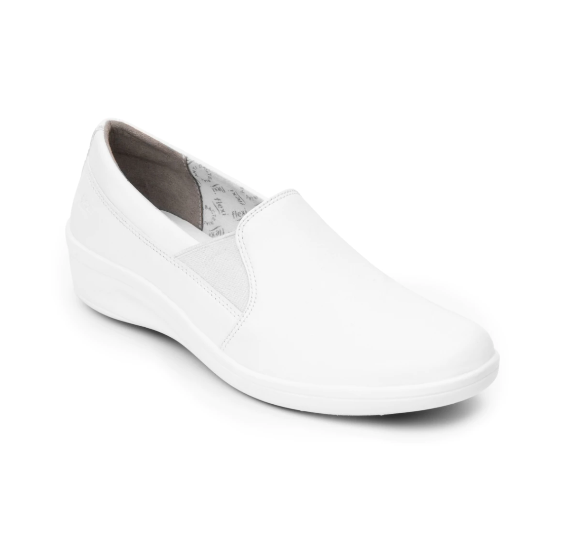 Mocasín  para Mujer Flexi 32608 Blanco Repelente al Agua