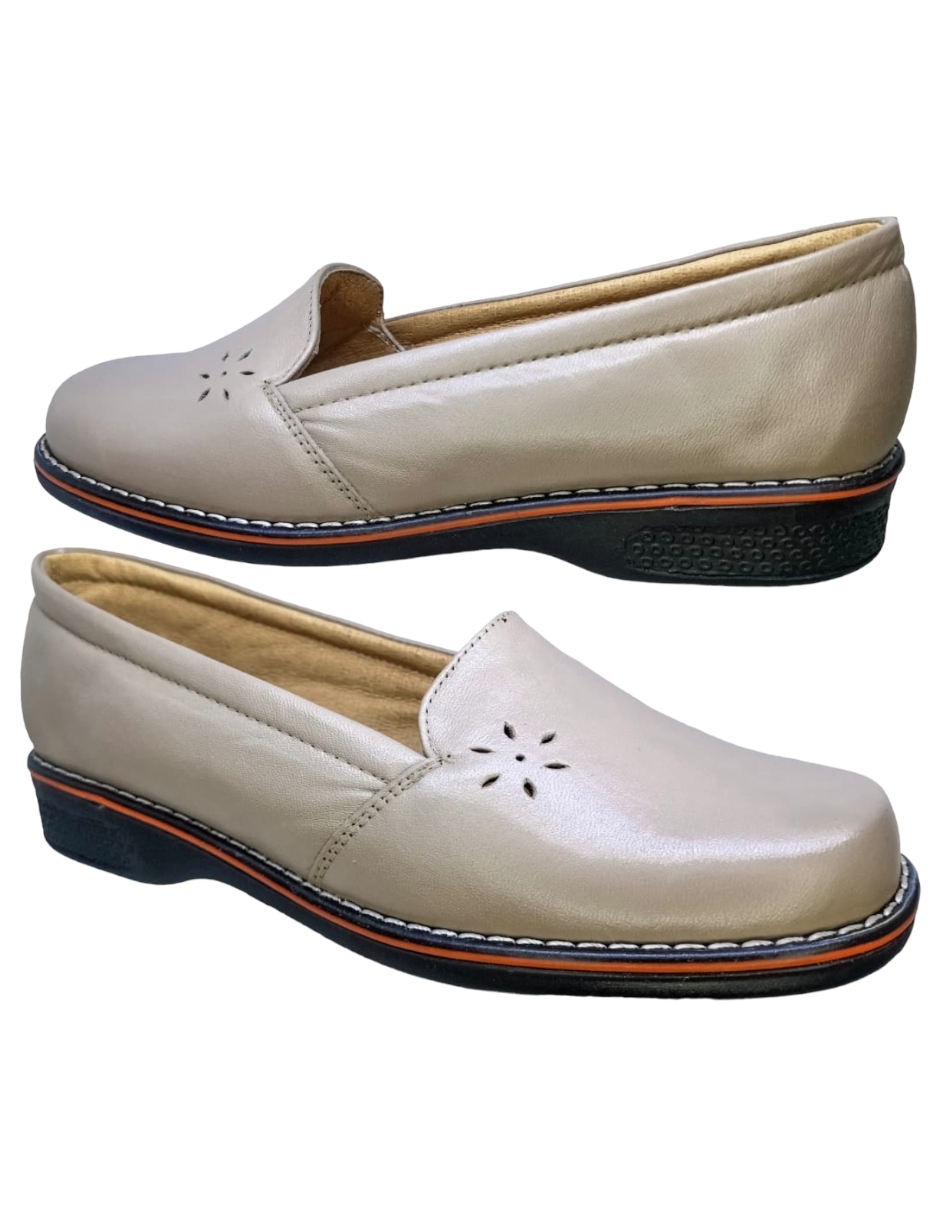 Foto 5 pulgar | Zapato Mocasín Piel Borrego Suave Pie Delicado Cómodo para Mujer