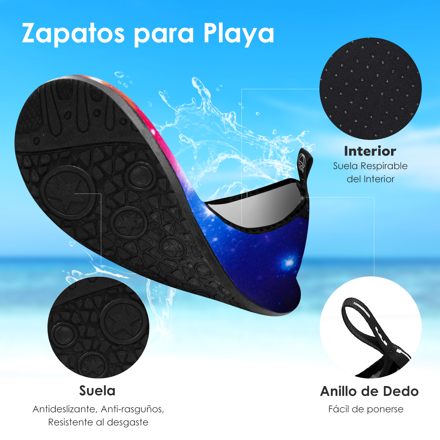 Foto 4 pulgar | Zapatos de Playa para Mujer