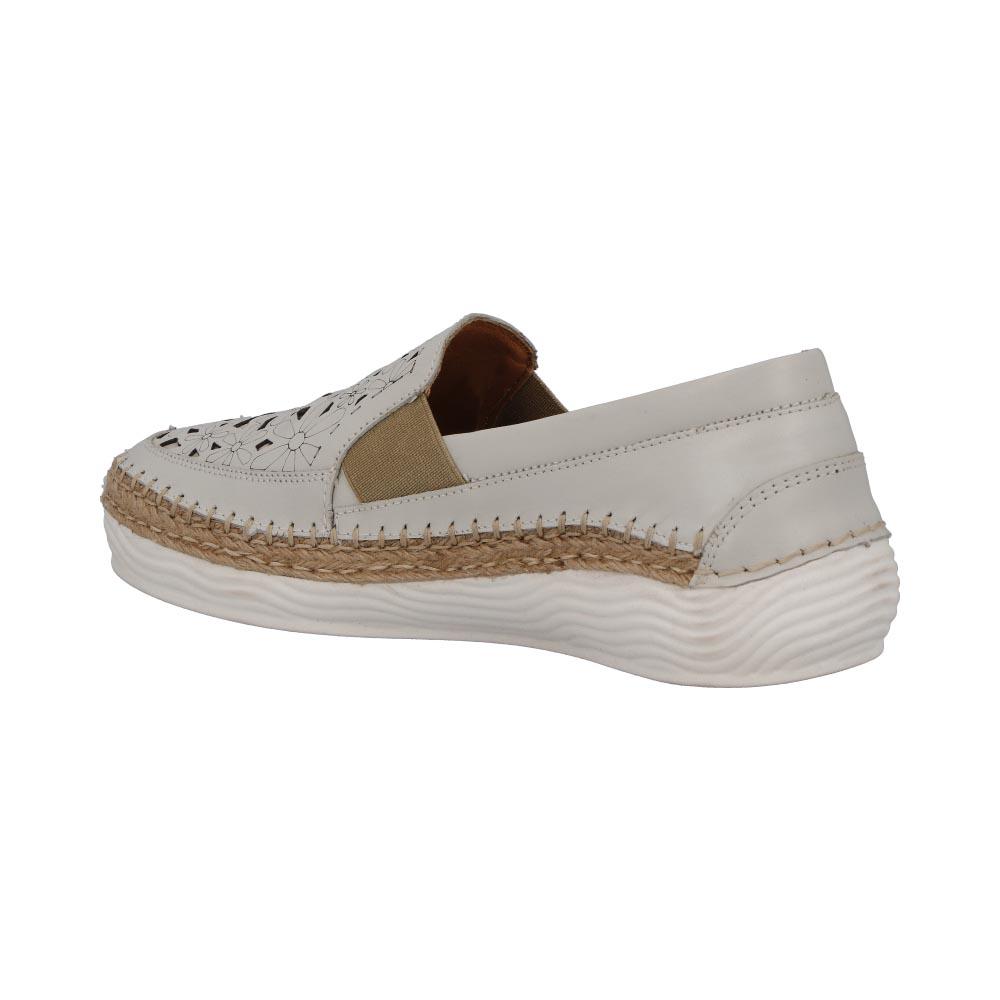 Foto 4 pulgar | Mocasines de Piel Lobo Solo Beige para Mujer