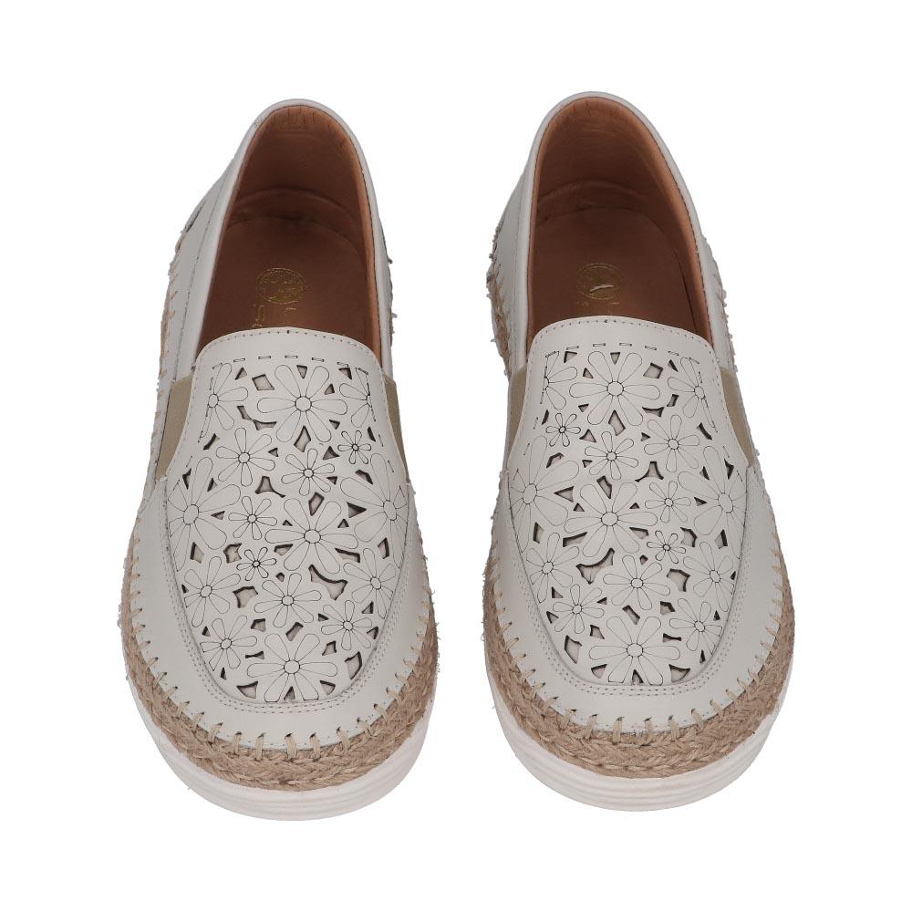 Foto 4 | Mocasines de Piel Lobo Solo Beige para Mujer