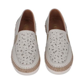 Foto 4 | Mocasines de Piel Lobo Solo Beige para Mujer