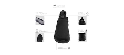Foto 3 | Tenis Confort Step Negros con Tecnología Hexatec Unisex