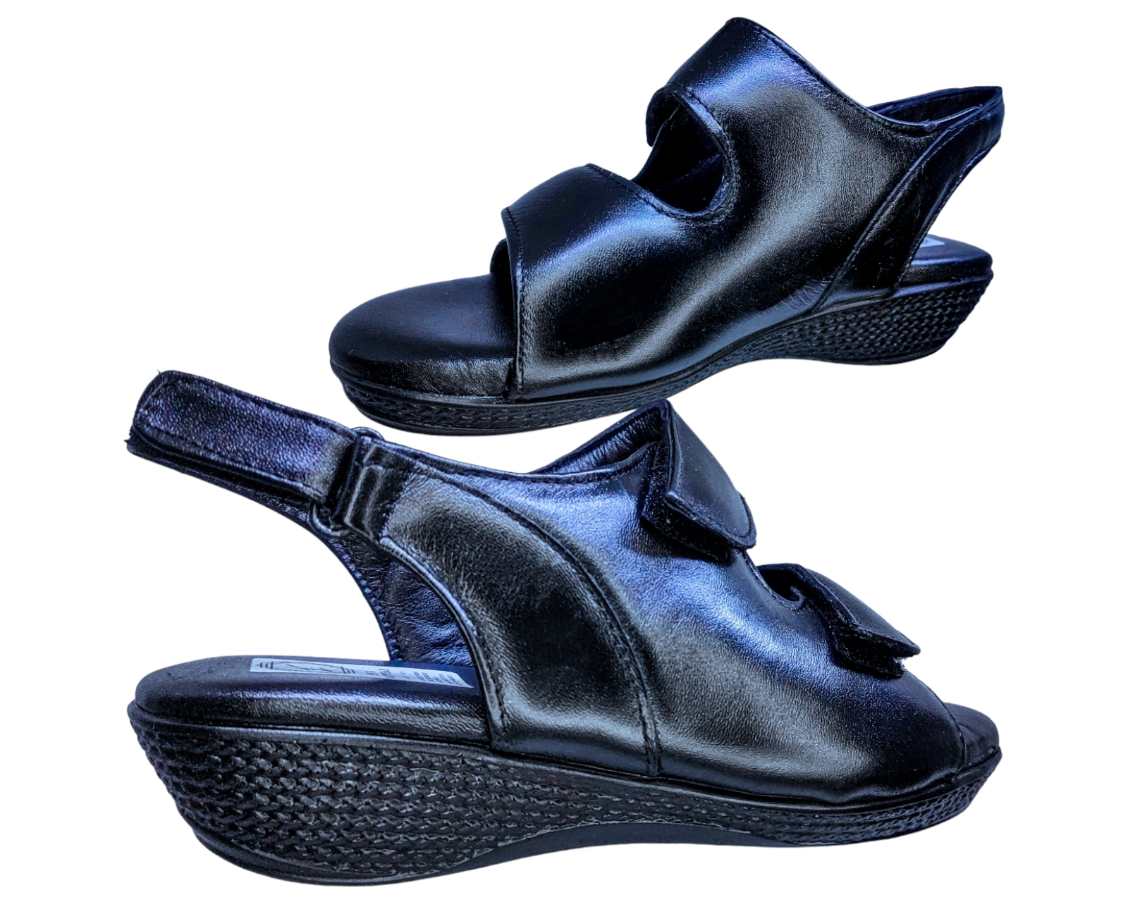 Foto 3 | Sandalias de Piel Enco Footwear Negras para Mujer