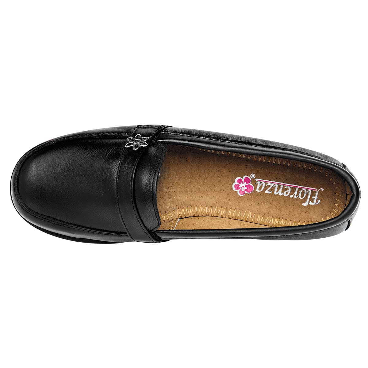 Foto 3 pulgar | Florenza Zapato De Horma Cómoda Para Mujer Negro, Código 71411-1