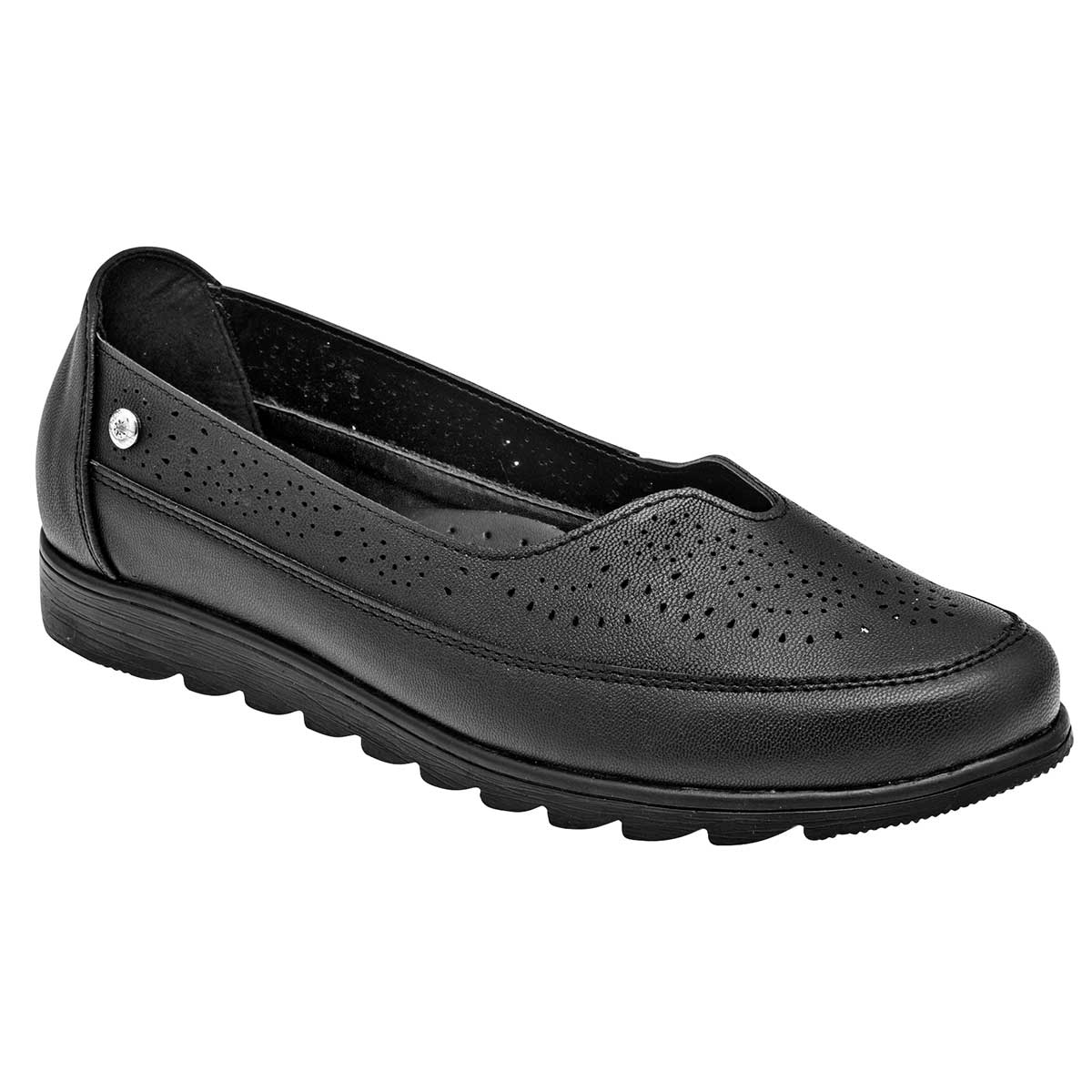 Foto 2 pulgar | Mora Confort Zapato De Horma Cómoda Para Mujer Negro, Código 113199-1