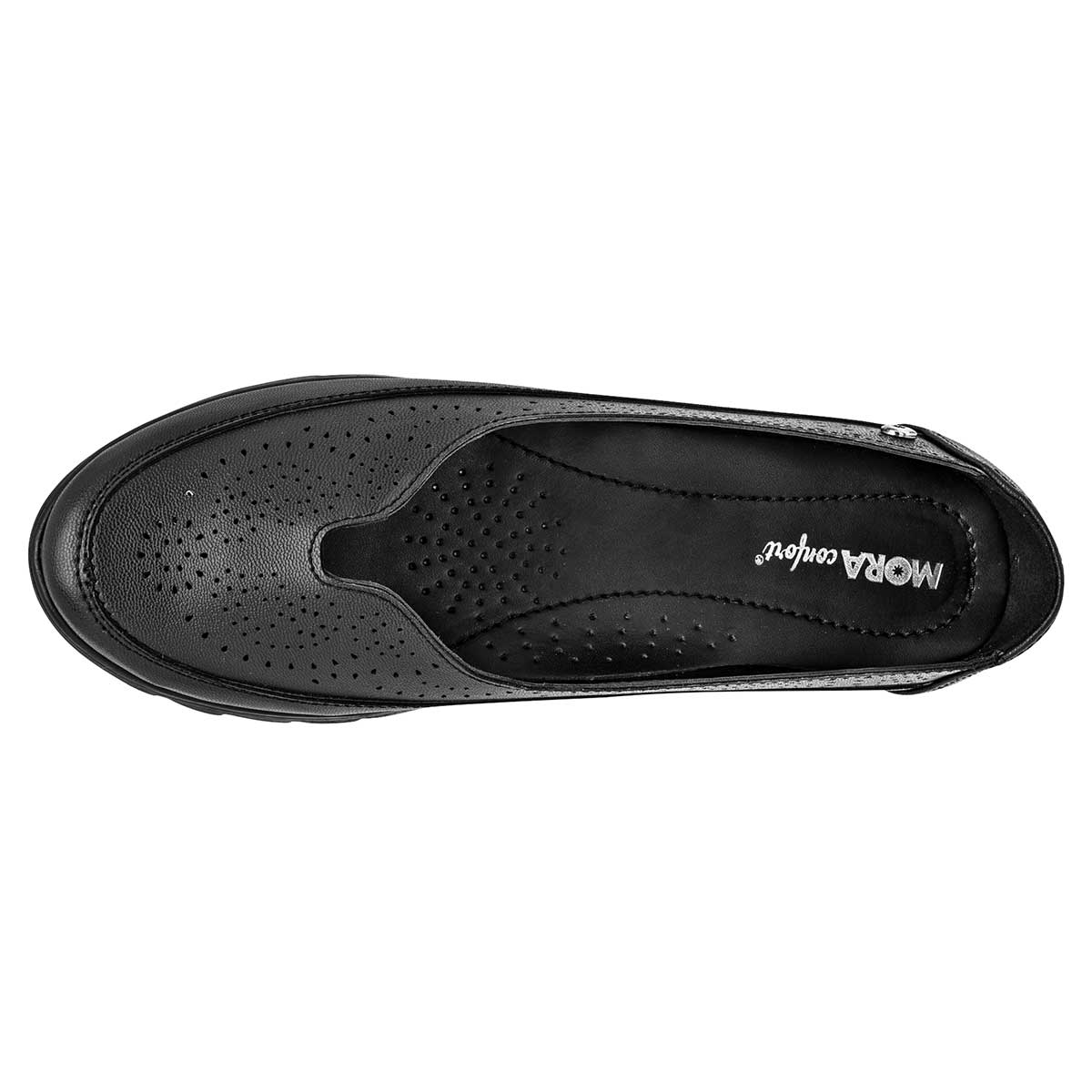 Foto 3 pulgar | Mora Confort Zapato De Horma Cómoda Para Mujer Negro, Código 113199-1