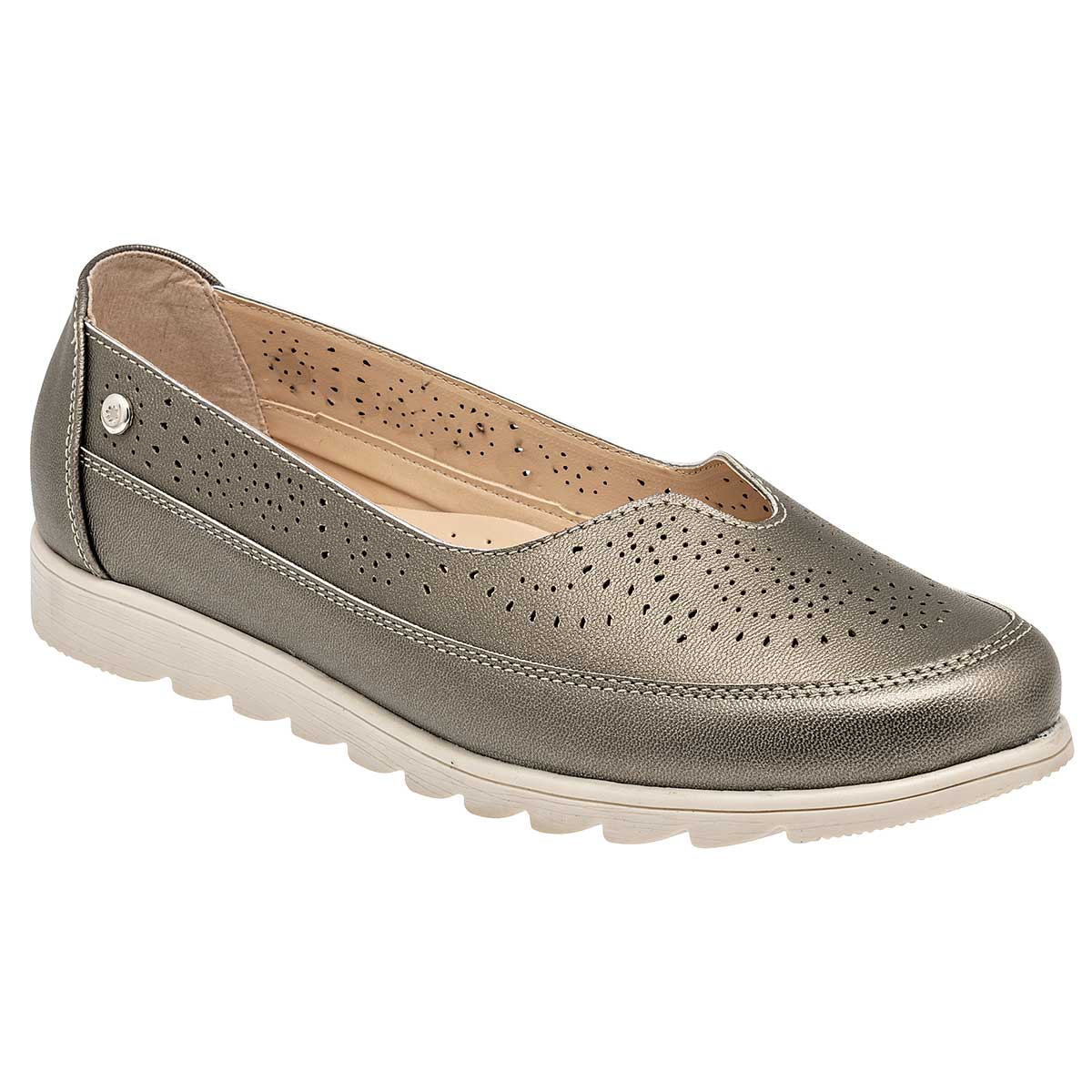 Mora Confort Zapato De Horma Cómoda Para Mujer Gris, Código 113198-1