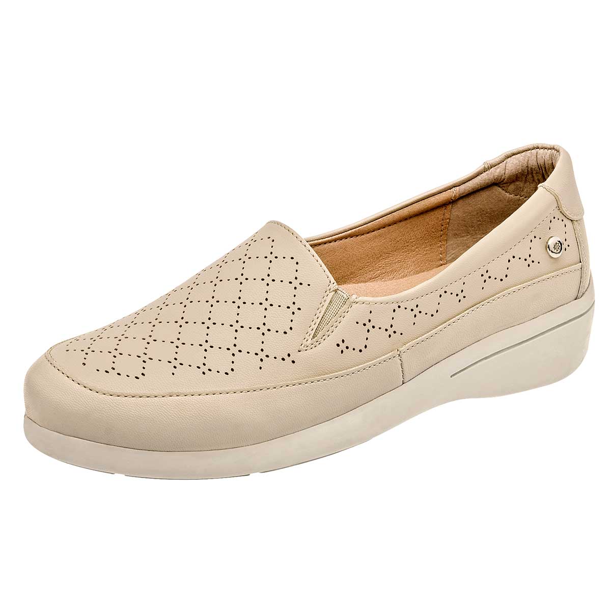 Foto 2 pulgar | Mora Confort Zapato De Horma Cómoda Para Mujer Beige Beige, Código 107602-1