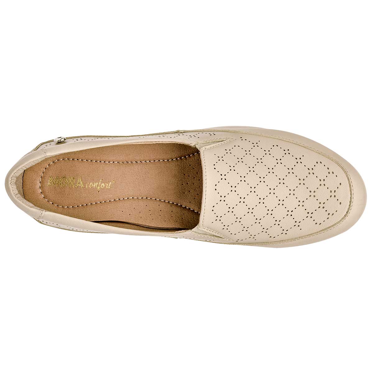 Foto 3 pulgar | Mora Confort Zapato De Horma Cómoda Para Mujer Beige Beige, Código 107602-1