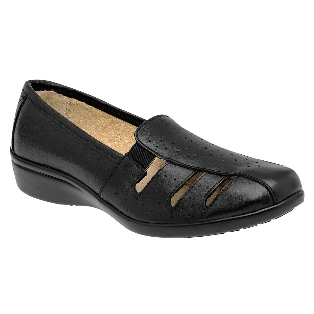 Foto 2 pulgar | Mora Confort Zapato De Horma Cómoda Para Mujer Negro, Código 102192-1