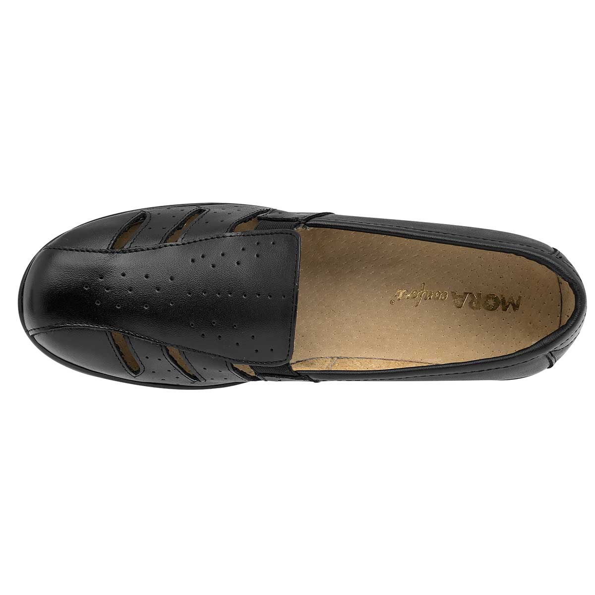 Foto 3 pulgar | Mora Confort Zapato De Horma Cómoda Para Mujer Negro, Código 102192-1