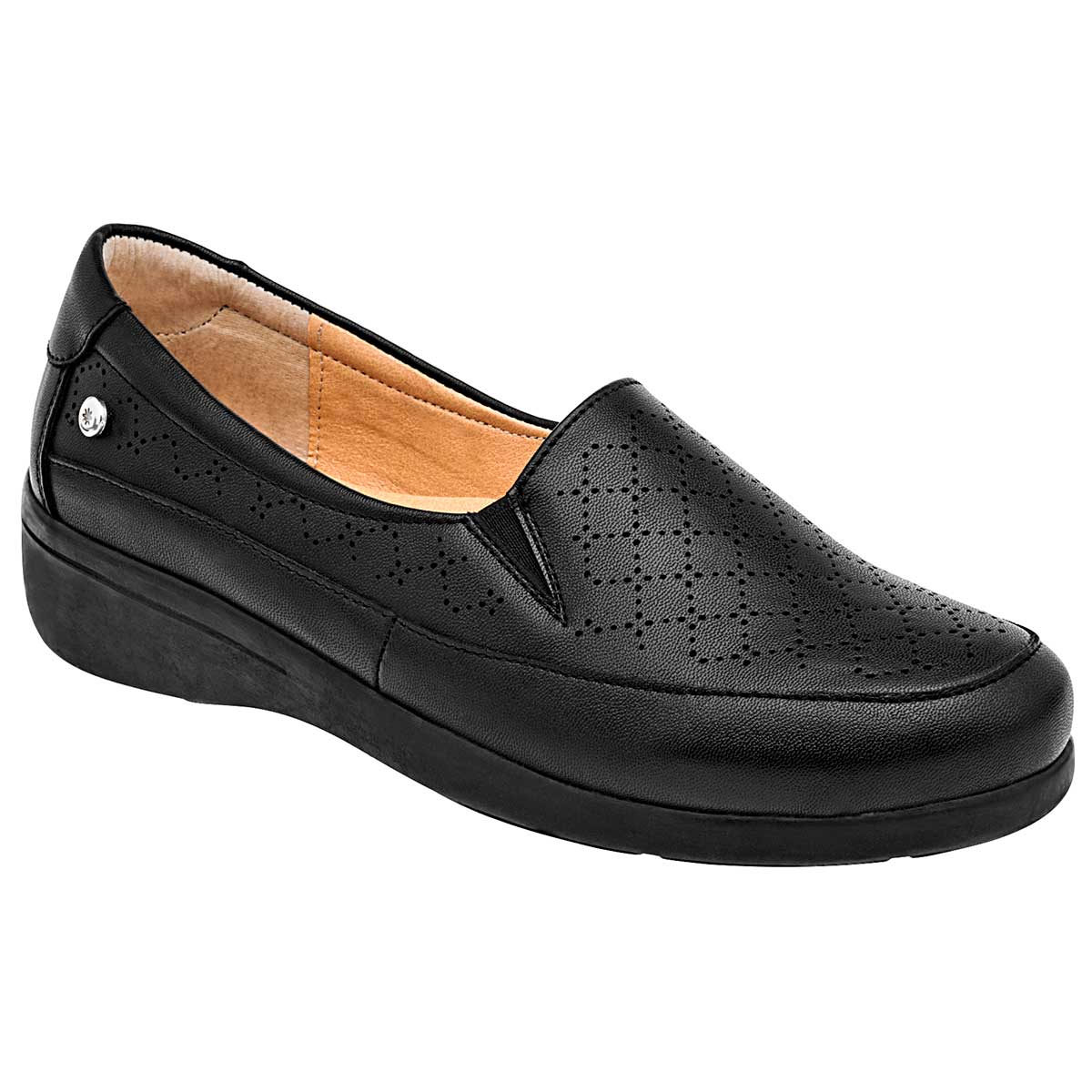 Foto 2 pulgar | Mora Confort Zapato De Horma Cómoda Para Mujer Negro Negro, Código 107603-1