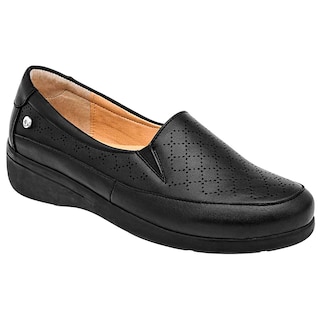Foto 1 | Mora Confort Zapato De Horma Cómoda Para Mujer Negro Negro, Código 107603-1