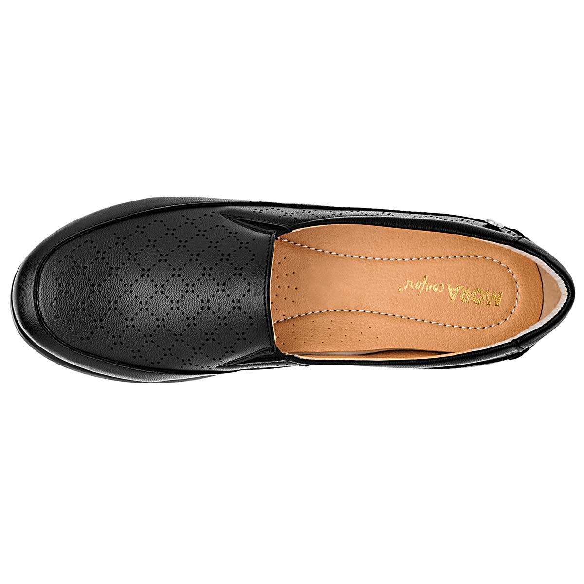 Foto 3 pulgar | Mora Confort Zapato De Horma Cómoda Para Mujer Negro Negro, Código 107603-1