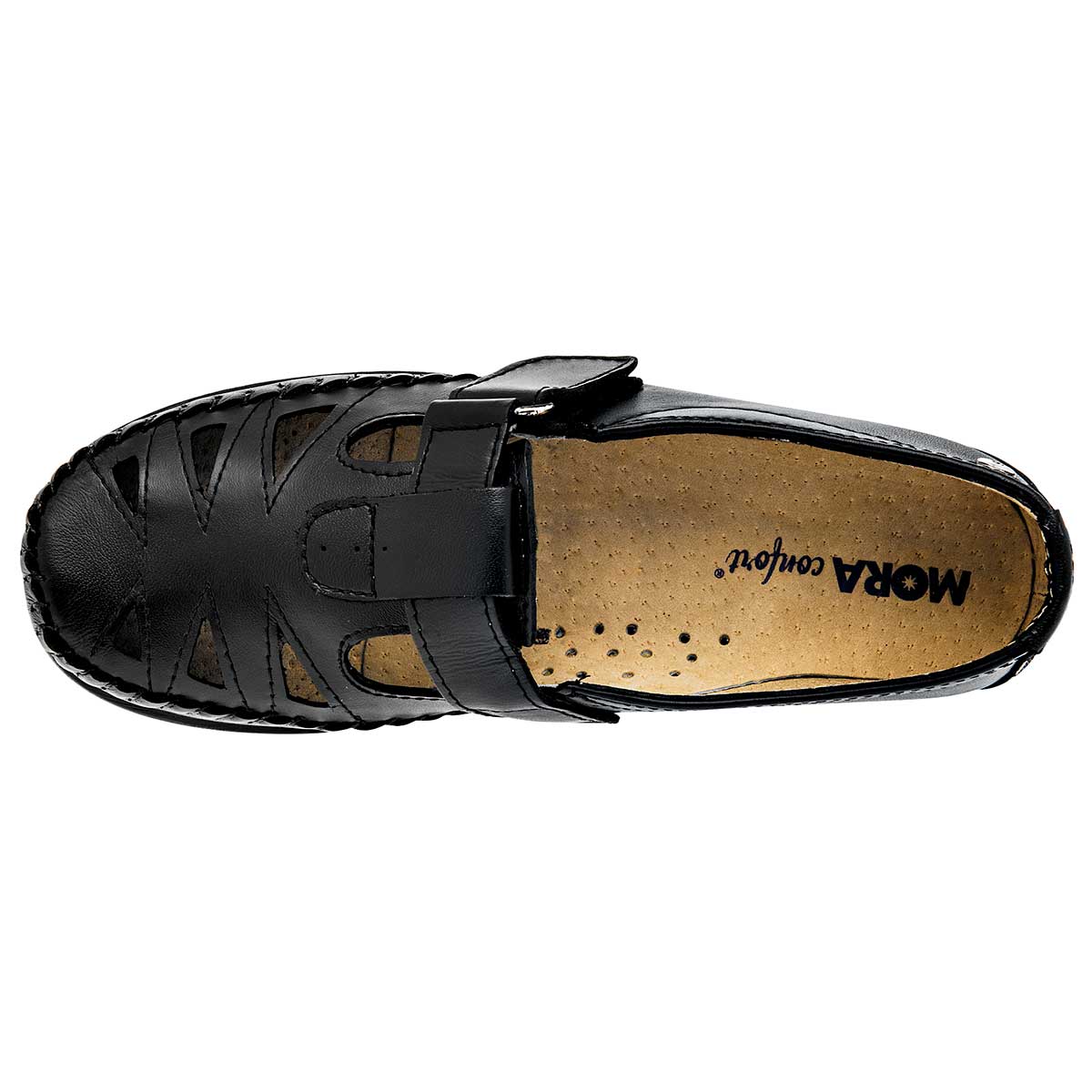 Foto 3 pulgar | Mora Confort Zapato De Horma Cómoda Para Mujer Negro, Código 102288-1