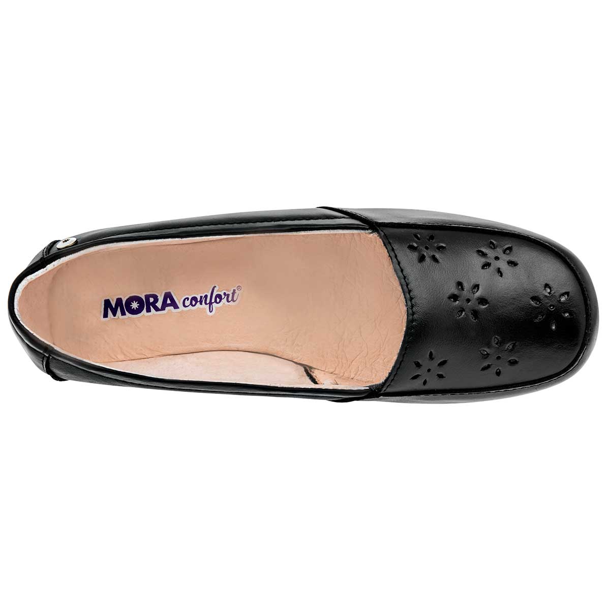 Foto 3 pulgar | Mora Confort Zapato De Horma Cómoda Para Mujer Negro, Código 102289-1