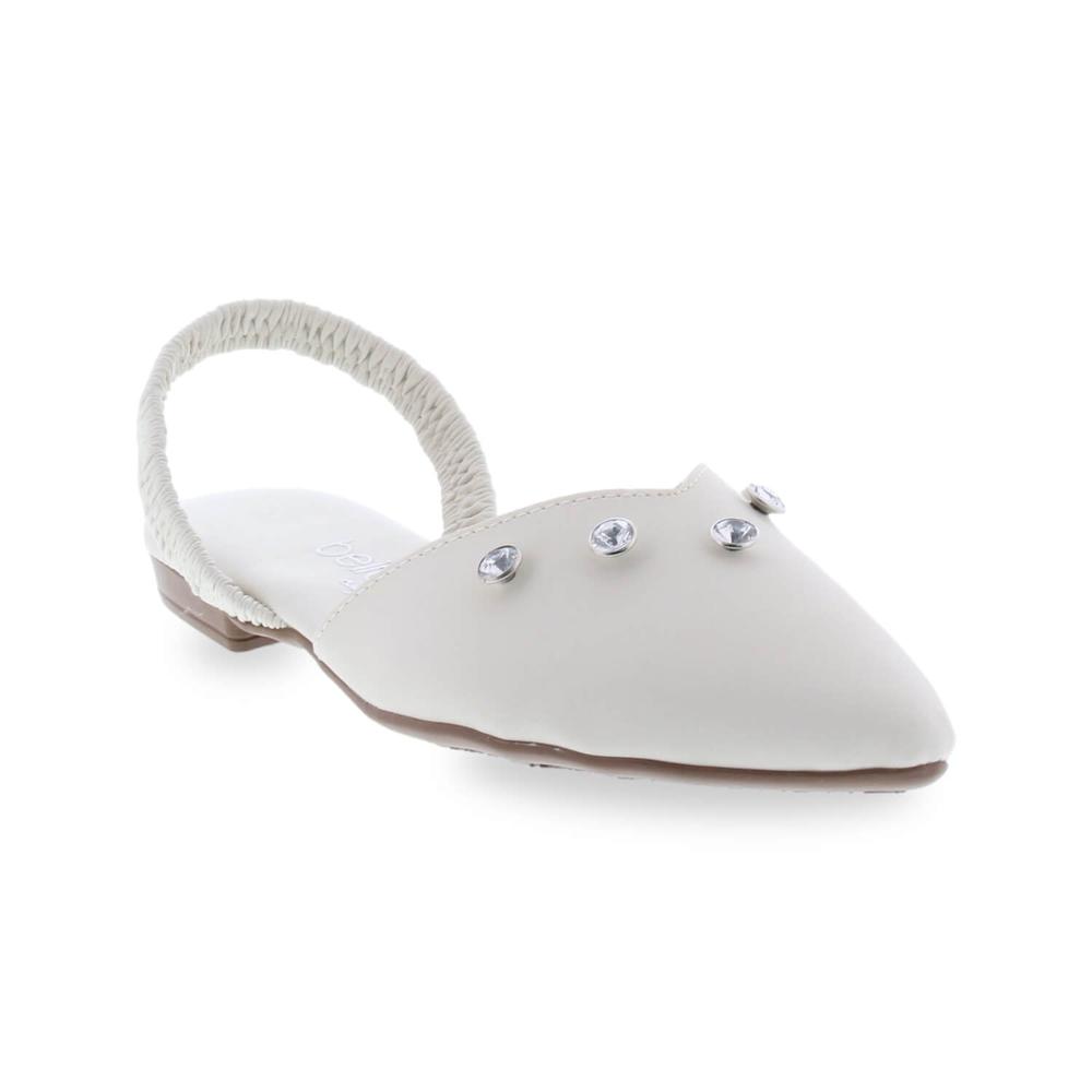 Foto 3 pulgar | Mules para Mujer Beira Rio Romina Crys Blancos