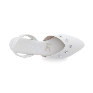 Foto 3 | Mules para Mujer Beira Rio Romina Crys Blancos