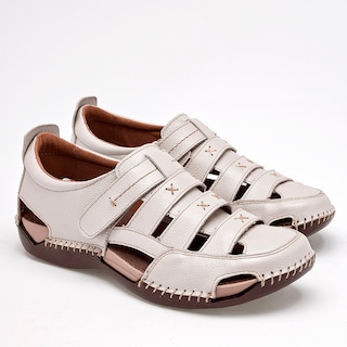 Foto 2 | Zapato de Horma Cómoda para Mujer Lobo Solo Beige 125380-e