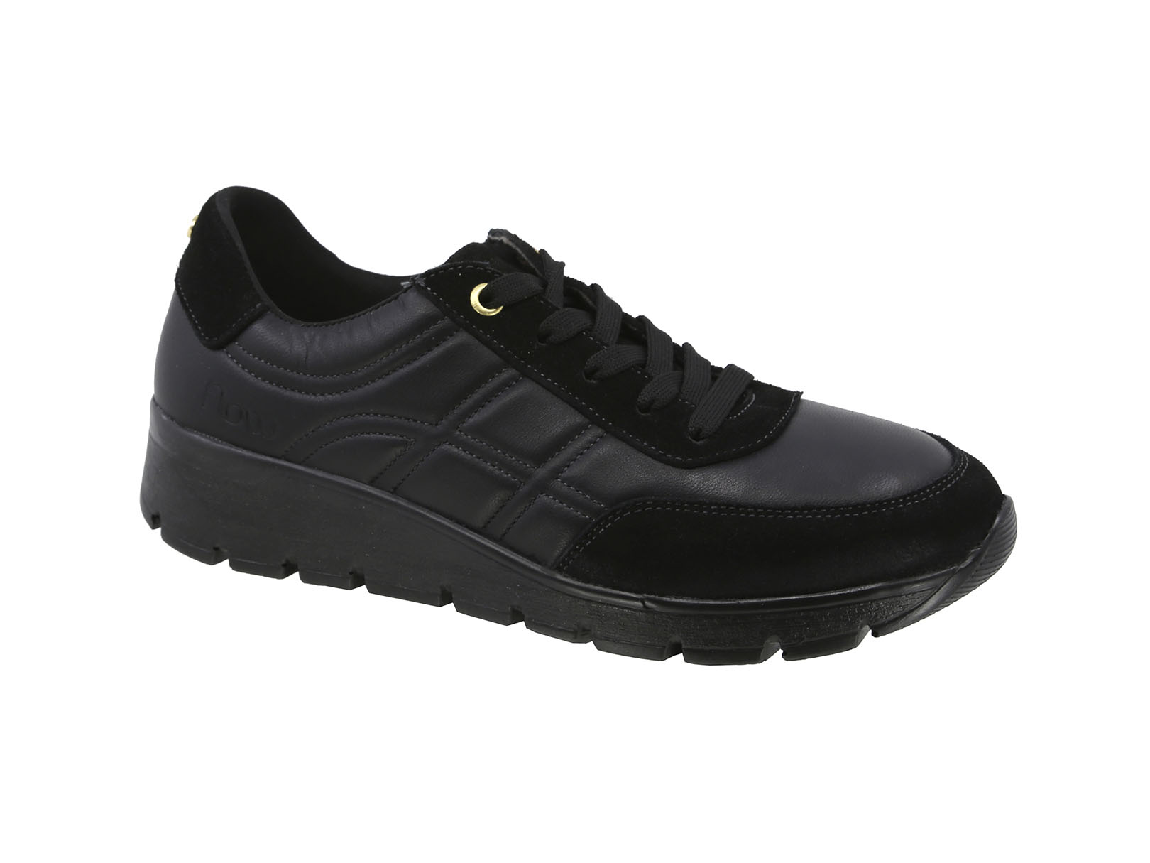 Foto 2 pulgar | Sneaker Casual Triples Flow De Piel Marcia 37030 Color Negro Para Mujer