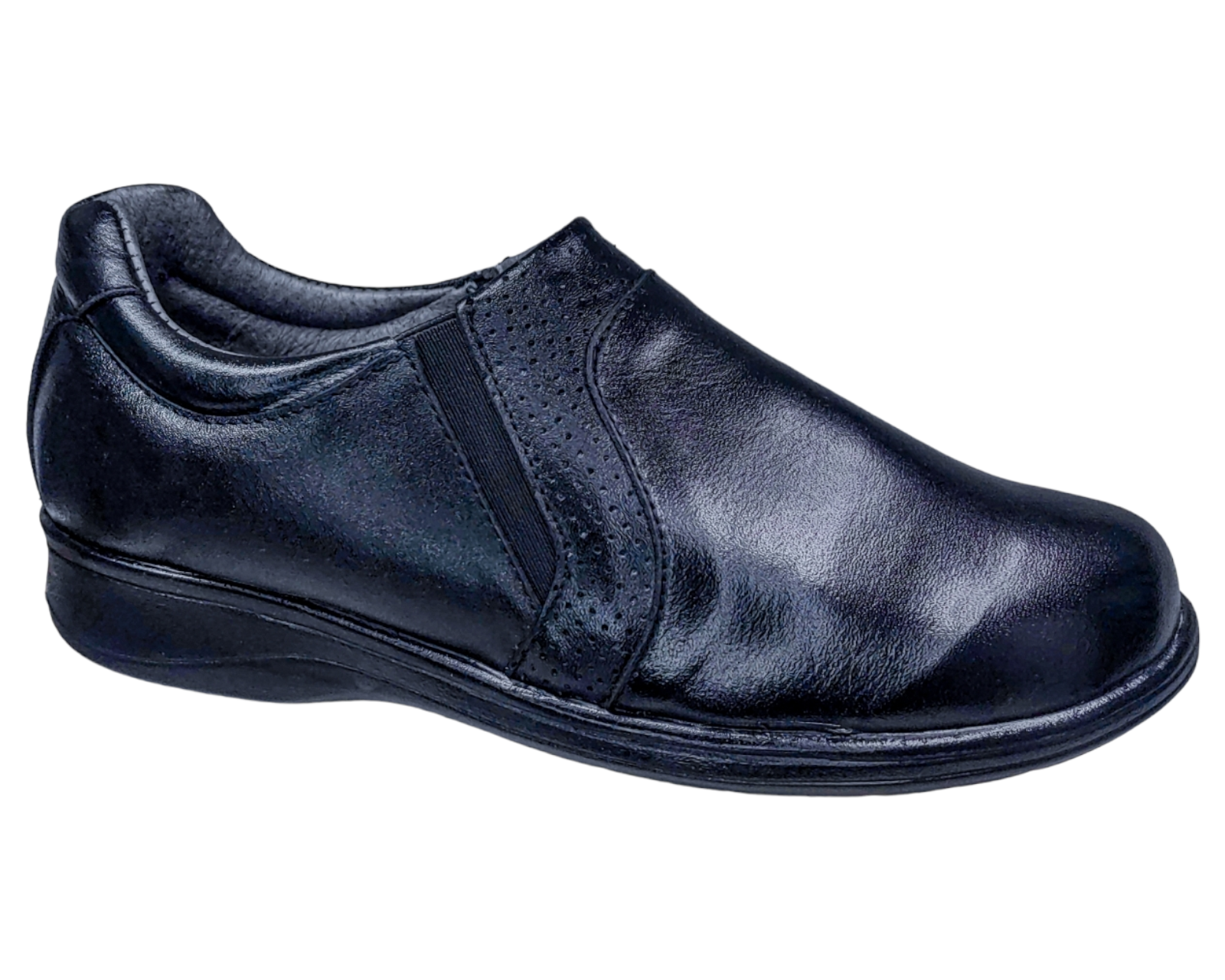 Foto 2 pulgar | Zapatos Casuales Enco Footwear Negros Piel Borrego para Diabético Confort para Mujer