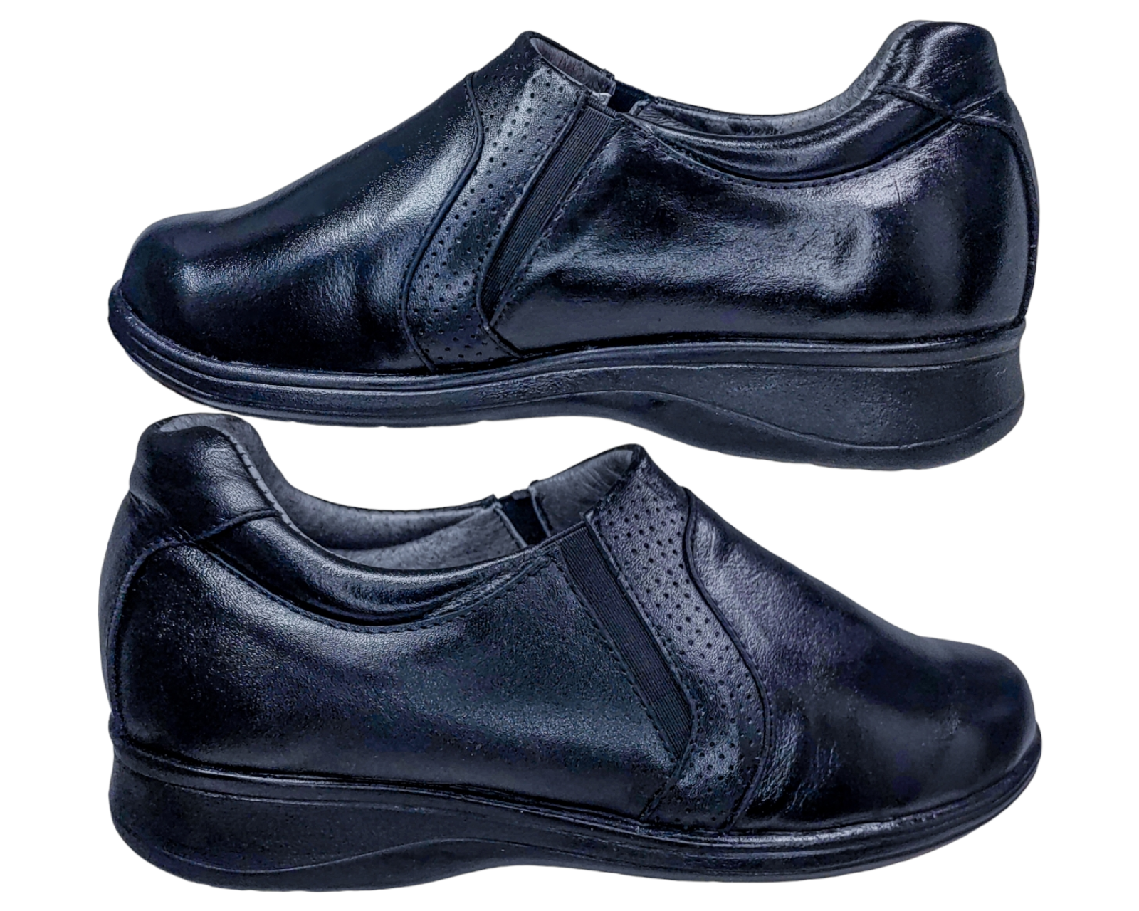 Foto 4 pulgar | Zapatos Casuales Enco Footwear Negros Piel Borrego para Diabético Confort para Mujer