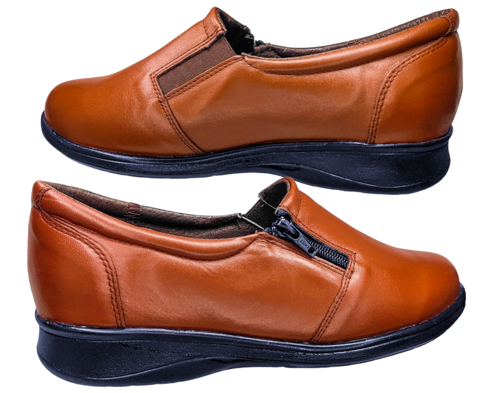 Foto 4 | Zapatos Casuales de Piel Confort Naranja