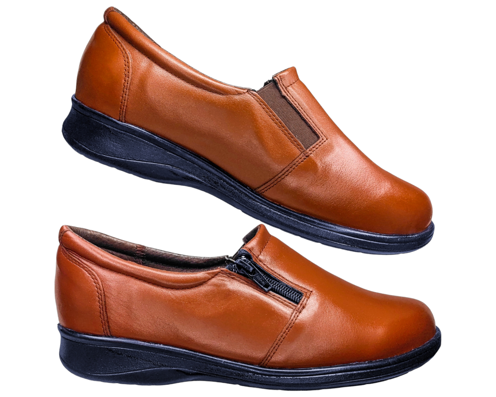 Foto 6 pulgar | Zapatos Casuales de Piel Confort Naranja