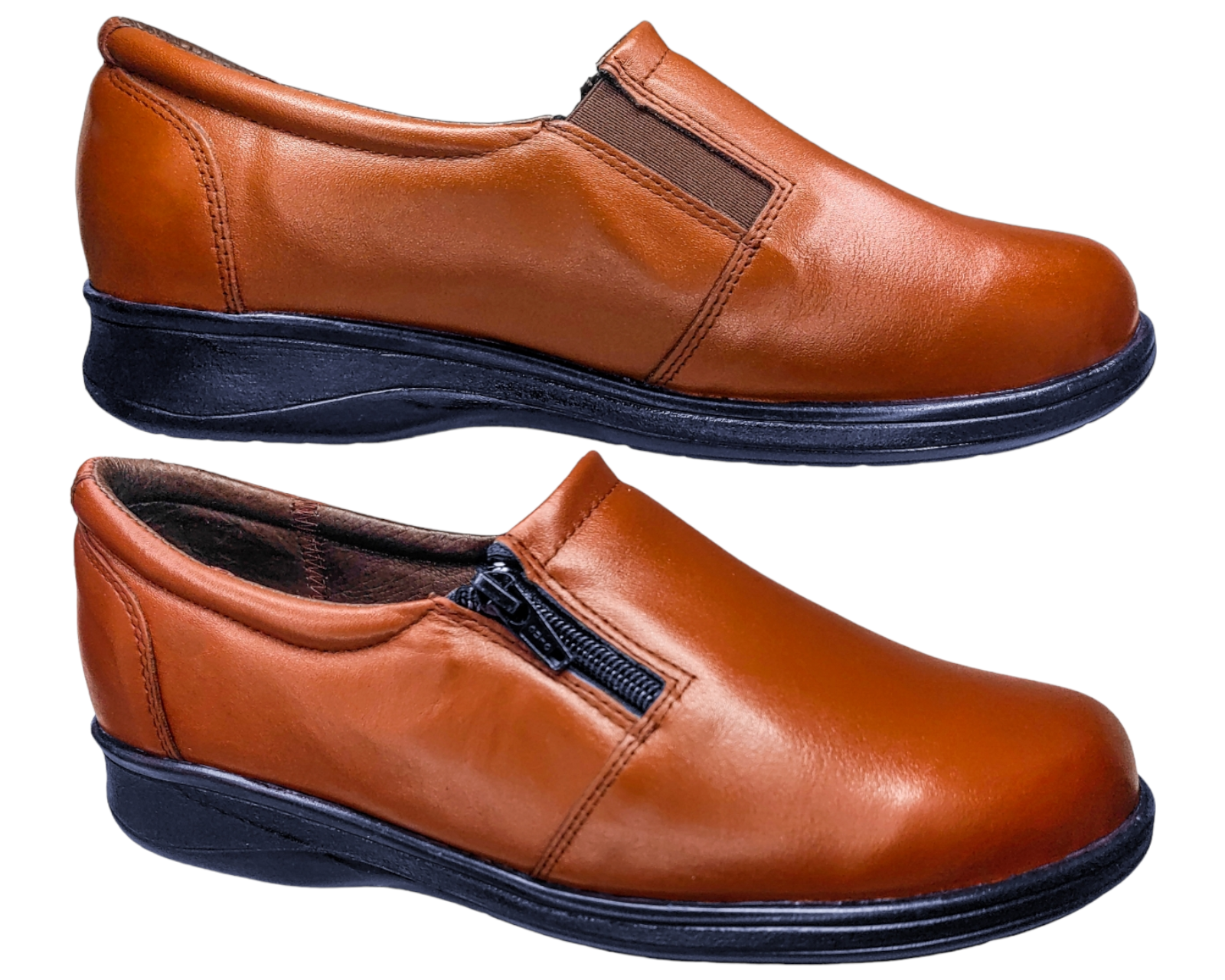 Foto 7 | Zapatos Casuales de Piel Confort Naranja