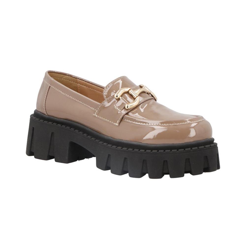 Foto 2 | Zapato Mujer Kipon Casual Plataforma Mocasin Chunky Hebilla Cafe