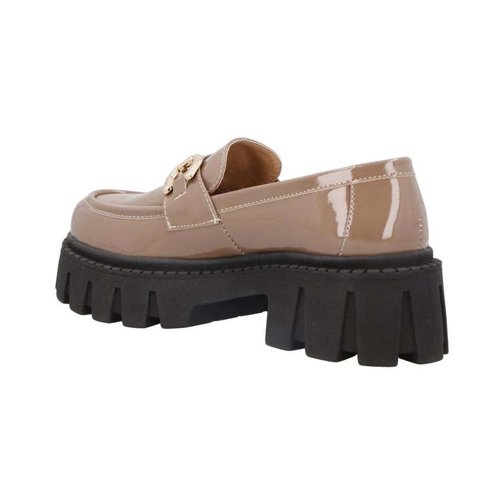 Foto 5 pulgar | Zapato Mujer Kipon Casual Plataforma Mocasin Chunky Hebilla Cafe