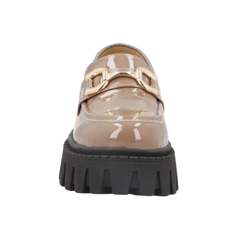 Foto 5 | Zapato Mujer Kipon Casual Plataforma Mocasin Chunky Hebilla Cafe