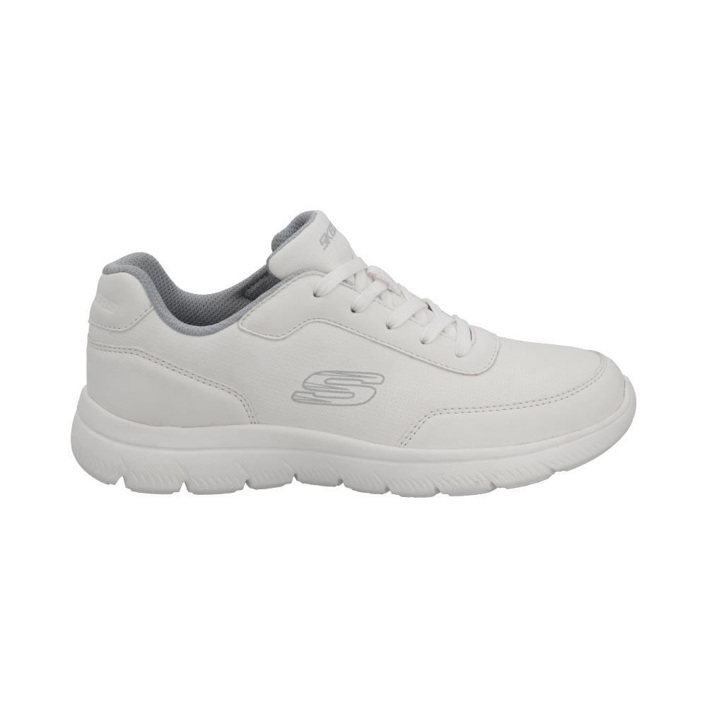 Tenis Skechers Deportivos Mujer Original Dama Memory Foam Blanco