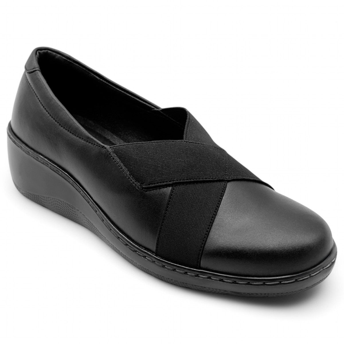 Zapatos De Confort Exterior Piel Color Negro Para Mujer De Rbcollection