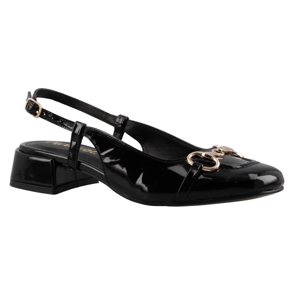 Foto 3 pulgar | Zapato Dama Miracol By Mama Lola 1992 Charol Negro Tacon Bajo Casual Talla 23 A 26 E